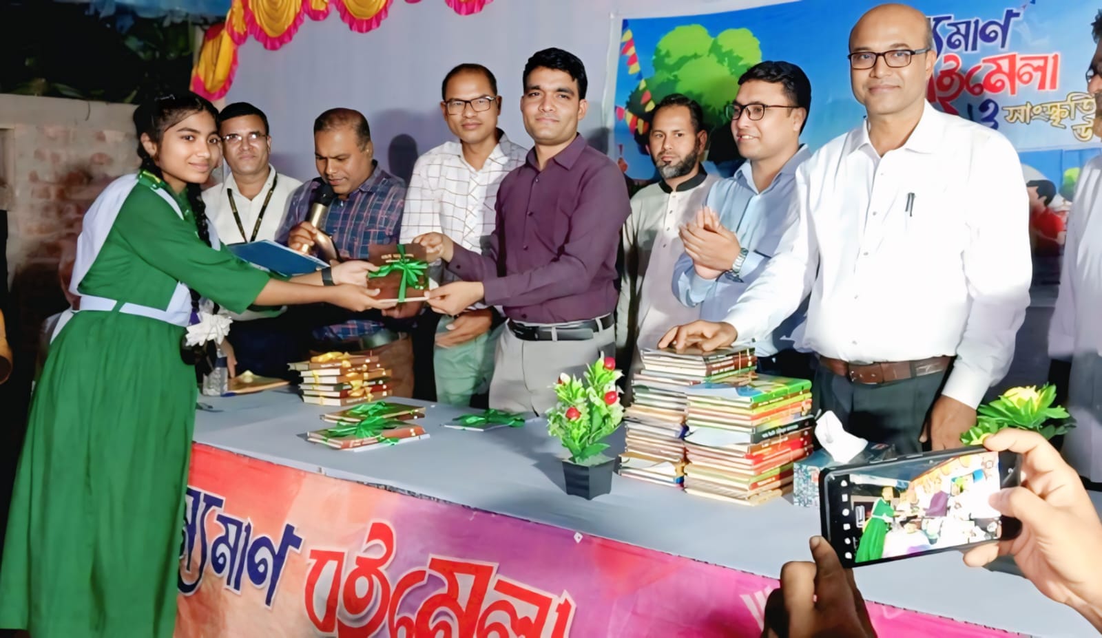 Over 2 Lakh Taka Worth of Books Sold at Mobile Book Fair in Hakimpur